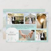 Sand Dollar Fünf Fotos Hochzeit Dankeschön Karte (Vorne/Hinten)