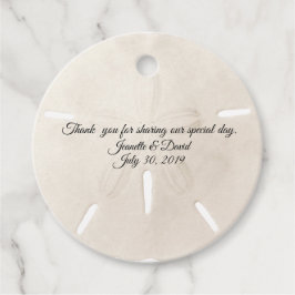 Sand-Dollar-Gastgeschenk Hochzeit Geschenkanhänger