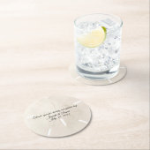 Sand-Dollar-Gastgeschenk Hochzeit Runder Pappuntersetzer (Vor Ort)