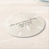 Sand-Dollar-Gastgeschenk Hochzeit Runder Pappuntersetzer (Angewinkelt)