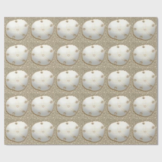Sand-Dollar-Glitzer sieht Strand und Sommer Geschenkpapier (Flach)