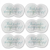 Sand Dollar Hochzeit Danke, dass du Sticker geform (Vorderseite)