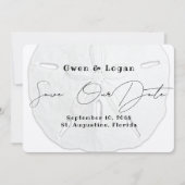 Sand-Dollar-Hochzeit Rette unsere Datumskarten Save The Date (Vorderseite)