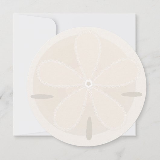 Sand-Dollar-Hochzeits-Proben-Abendessen Einladung (Rückseite)