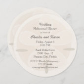 Sand-Dollar-Hochzeits-Proben-Abendessen Einladung (Vorne/Hinten)