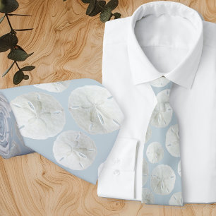 Sand-Dollar-Hochzeits-Schlips Grau-Blau Krawatte