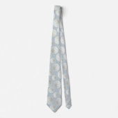 Sand-Dollar-Hochzeits-Schlips Grau-Blau Krawatte (Vorderseite)