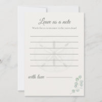 Sand Dollar Hochzeitsnachrichten Karten |
