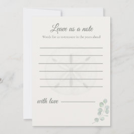 Sand Dollar Hochzeitsnachrichten Karten |