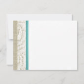 Sand Dollar Lace and Pearl Einladung (Rückseite)