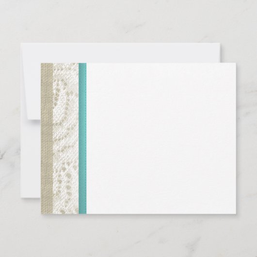 Sand Dollar Lace and Pearl Einladung (Rückseite)