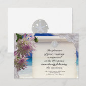 Sand Dollar & Lace Tropical Empfang Card Begleitkarte (Vorne/Hinten)