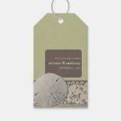 Sand dollar Lace, Vintag Beach Wedding Gefallen Geschenkanhänger (Vorderseite)