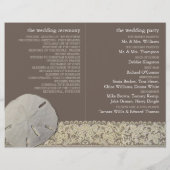 Sand-dollar-Lace, Vintag Beach Wedding Program (Rückseite)