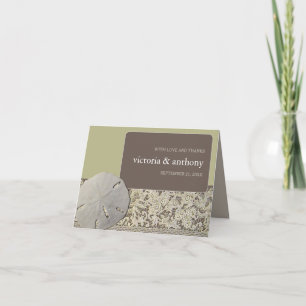 Sand-dollar-Lace, Vintag Beach Wedding Vielen Dank Dankeskarte
