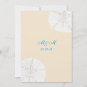 Sand-Dollar-lässige Hochzeits-Einladungen Einladung (Rückseite)