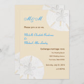 Sand-Dollar-lässige Hochzeits-Einladungen Einladung (Vorne/Hinten)