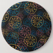 Sand Dollar Lines Red Yellow Blue Button (Vorderseite)