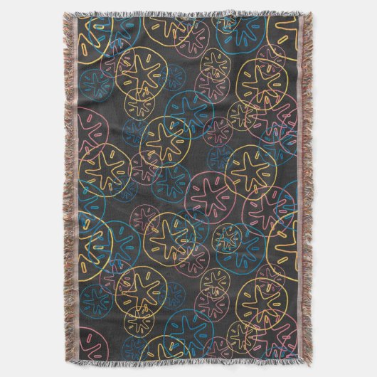 Sand Dollar Lines Red Yellow Blue Decke (Vorderseite Vertikal)