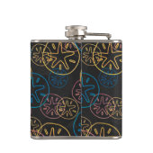 Sand Dollar Lines Red Yellow Blue Flachmann (Rückseite)