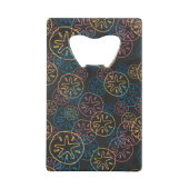 Sand Dollar Lines Red Yellow Blue Geldkarten Flaschenöffner (Vorderseite)