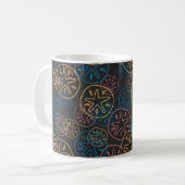 Sand Dollar Lines Red Yellow Blue Kaffeetasse (Vorderseite Links)