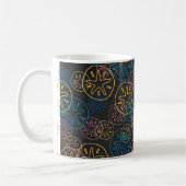 Sand Dollar Lines Red Yellow Blue Kaffeetasse (Links)