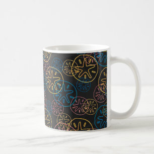 Sand Dollar Lines Red Yellow Blue Kaffeetasse