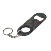 Sand Dollar Lines Red Yellow Blue Schlüsselanhänger Flaschenöffner (Vorderseite Schrägansicht)