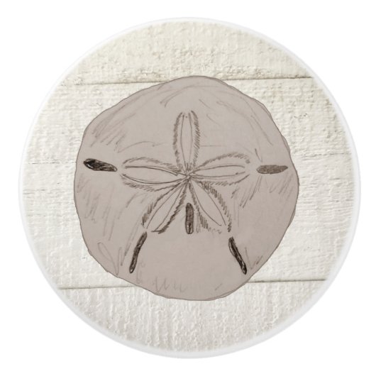 Sand-Dollar-Malmuster Keramikknauf (Vorderseite)