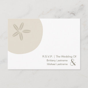 Sand-Dollar modernes Wedding R.S.V.P. RSVP Karte