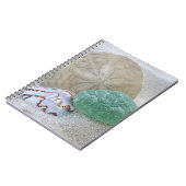 Sand Dollar, Muschel und Meerglas - Notebook Notizblock (Linke Seite)