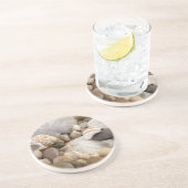 Sand-Dollar-Muscheln und Kiesel Sandstein Untersetzer (Seite)