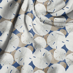 Sand-Dollar-Muster Tan Navyblau Stoff