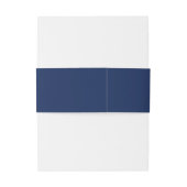 Sand Dollar Navy Blue Einladungsbanderole (Rückseitenbeispiel)