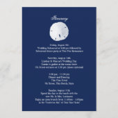 Sand Dollar Navy Blue Wedding Route Programm (Vorderseite)