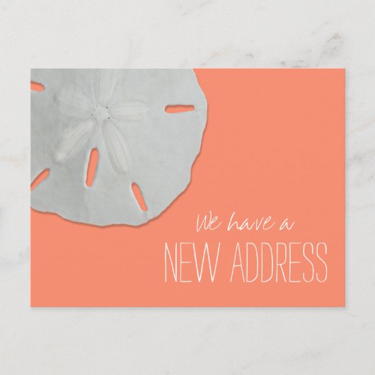 Sand Dollar New Address Ankündigung Postkarte (Vorderseite)