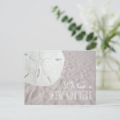 Sand Dollar New Address Ankündigung Postkarte (Stehend Vorderseite)