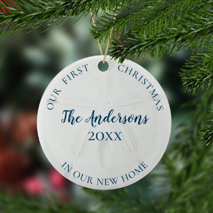 Sand Dollar New Zuhause First Christmas Keramik Ornament