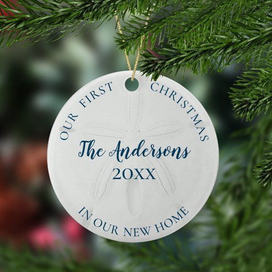 Sand Dollar New Zuhause First Christmas Keramik Ornament