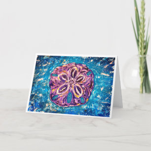 Sand Dollar Note Card<Blank Inside> Dankeskarte