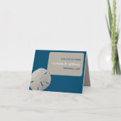 Sand Dollar, Ocean Blue Beach Hochzeit Danke (Vorderseite)