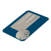 Sand-Dollar Ocean Blue Beach Hochzeit Save the Dat Magnet (Linke Seite)