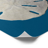 Sand Dollar, Ocean Blue Beach Hochzeit Willkommen Poster (Ecke)