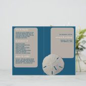 Sand Dollar, Ocean Blue Beach Hochzeitsprogramm (Stehend Vorderseite)