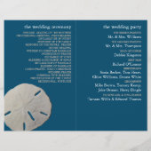 Sand Dollar, Ocean Blue Beach Hochzeitsprogramm (Rückseite)