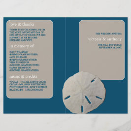 Sand Dollar, Ocean Blue Beach Hochzeitsprogramm