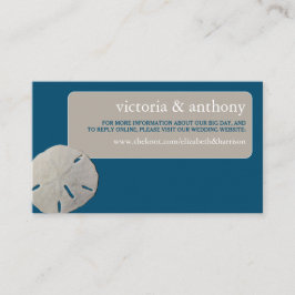 Sand Dollar, Ocean Blue Beach Hochzeitsseite Begleitkarte