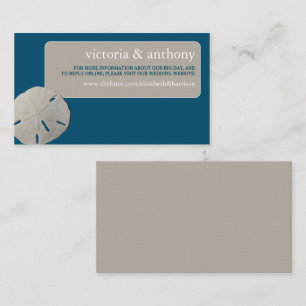 Sand Dollar, Ocean Blue Beach Hochzeitsseite Begleitkarte