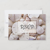 Sand Dollar Oceanic Wedding RSVP Karte (Rückseite)